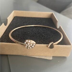 Elegant Gold plated rhinestone  Heart Bracelet